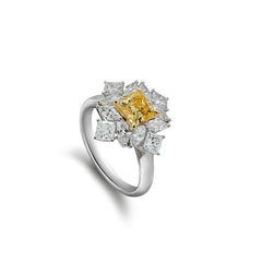 Luxe Fiore Yellow Lab Grown Princess Diamond Ring