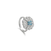 Aria Blue Lab Grown Princess Diamond Ring