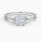 Willow Lab Grown Cushion Diamond Engagement Ring