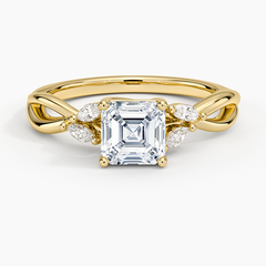Willow Lab Grown Asscher Diamond Engagement Ring