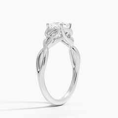 Celtic Love Knot Lab Grown Cushion Diamond Engagement Ring