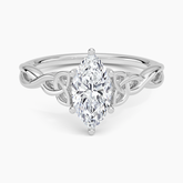 Celtic Love Knot Lab Grown Marquise Diamond Engagement Ring