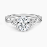 Celtic Love Knot Lab Grown Oval Diamond Engagement Ring