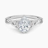 Celtic Love Knot Lab Grown Pear Diamond Engagement Ring