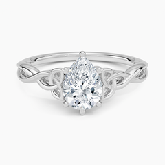 Celtic Love Knot Lab Grown Pear Diamond Engagement Ring