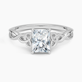 Celtic Love Knot Lab Grown Radiant Diamond Engagement Ring