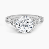 Celtic Love Knot Lab Grown Round Diamond Engagement Ring