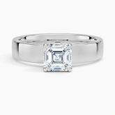 Peyton Solitaire Lab Grown Asscher Diamond Engagement Ring