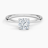 Classic Four-Prong Lab Grown Cushion Diamond Engagement Ring
