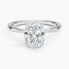 Classic Four-Prong Lab Grown Oval Diamond Engagement Ring