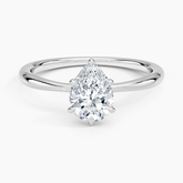Classic Four-Prong Lab Grown Pear Diamond Engagement Ring