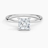 Classic Four-Prong Lab Grown Princess Diamond Engagement Ring