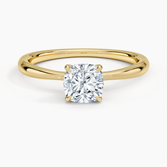 Classic Four-Prong Lab Grown Cushion Diamond Engagement Ring