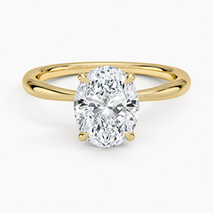 Classic Four-Prong Lab Grown Oval Diamond Engagement Ring
