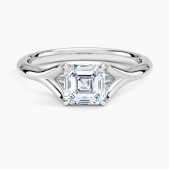 Reverie Solitaire Lab Grown Asscher Diamond Engagement Ring