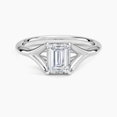 Reverie Solitaire Lab Grown Emerald Diamond Engagement Ring