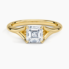Reverie Solitaire Lab Grown Asscher Diamond Engagement Ring