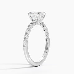 Delicate Versailles Lab Grown Asscher Diamond Engagement Ring