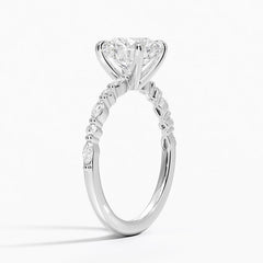 Delicate Versailles Lab Grown Round Diamond Engagement Ring
