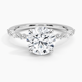 Delicate Versailles Lab Grown Round Diamond Engagement Ring