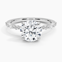 Delicate Versailles Lab Grown Round Diamond Engagement Ring