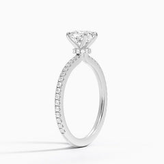 Demi Three-Quarter Coverage Lab Grown Cushion Diamond Engagement Ring