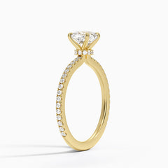 Demi Three-Quarter Coverage Lab Grown Cushion Diamond Engagement Ring
