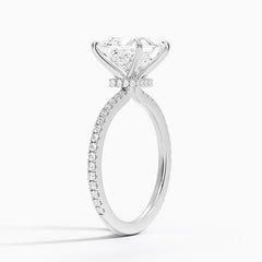 Demi Three-Quarter Coverage Lab Grown Princess Diamond Engagement Ring