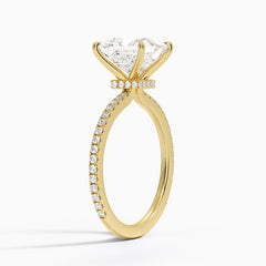 Demi Three-Quarter Coverage Lab Grown Princess Diamond Engagement Ring