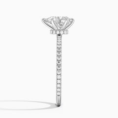 Demi Three-Quarter Coverage Lab Grown Pear Diamond Engagement Ring