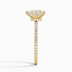 Demi Three-Quarter Coverage Lab Grown Pear Diamond Engagement Ring