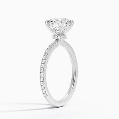 Demi Three-Quarter Coverage Lab Grown Round Diamond Engagement Ring