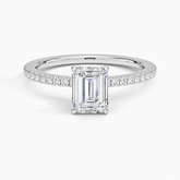 Demi Three-Quarter Coverage Lab Grown Emerald Diamond Engagement Ring