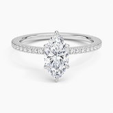 Demi Three-Quarter Coverage Lab Grown Marquise Diamond Engagement Ring
