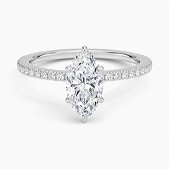 Demi Three-Quarter Coverage Lab Grown Marquise Diamond Engagement Ring