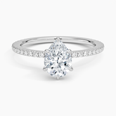 Demi Three-Quarter Coverage Lab Grown Pear Diamond Engagement Ring
