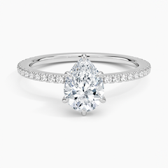 Demi Three-Quarter Coverage Lab Grown Pear Diamond Engagement Ring