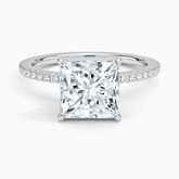 Demi Three-Quarter Coverage Lab Grown Princess Diamond Engagement Ring