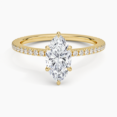 Demi Three-Quarter Coverage Lab Grown Marquise Diamond Engagement Ring