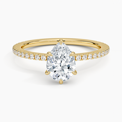 Demi Three-Quarter Coverage Lab Grown Pear Diamond Engagement Ring