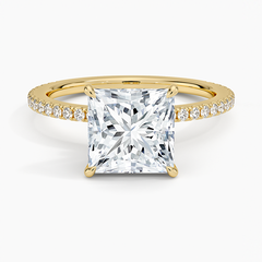 Demi Three-Quarter Coverage Lab Grown Princess Diamond Engagement Ring