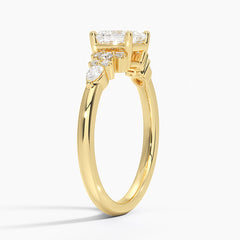 Rosette Lab Grown Asscher Diamond Engagement Ring