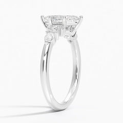 Rosette Lab Grown Marquise Diamond Engagement Ring