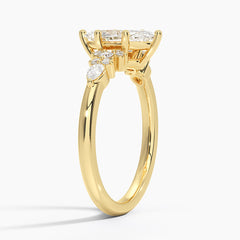 Rosette Lab Grown Marquise Diamond Engagement Ring