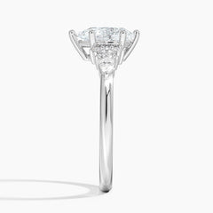 Rosette Lab Grown Pear Diamond Engagement Ring