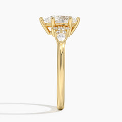Rosette Lab Grown Pear Diamond Engagement Ring