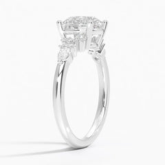 Rosette Lab Grown Round Diamond Engagement Ring