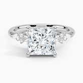 Rosette Lab Grown Princess Diamond Engagement Ring