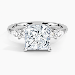 Rosette Lab Grown Princess Diamond Engagement Ring