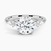 Rosette Lab Grown Round Diamond Engagement Ring